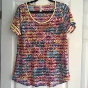 Pretty floral and paisley LLR classic tee